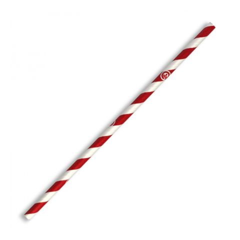 Q P Straw Reg. Red Stripe 250pk 10pk/ctn