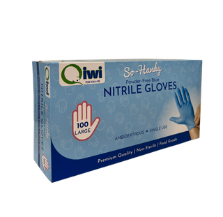 Large Nitrile Blue Glove PF 10pk/ctn