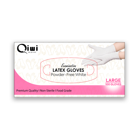 Q Latex Gloves Large PF 10pk/ctn