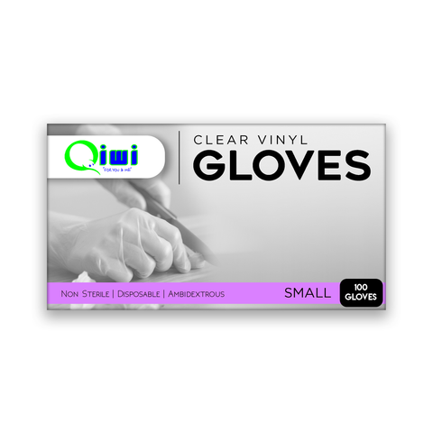 Q Clear Vinyl Glove PF Small 10pk/ctn