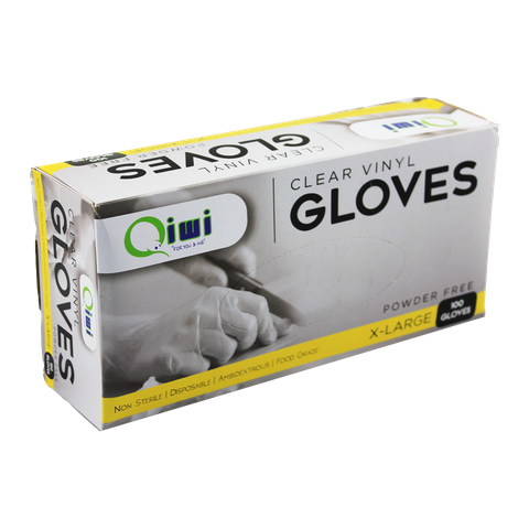 Q Clear Vinyl Gloves PF X-Large 10pk/ctn