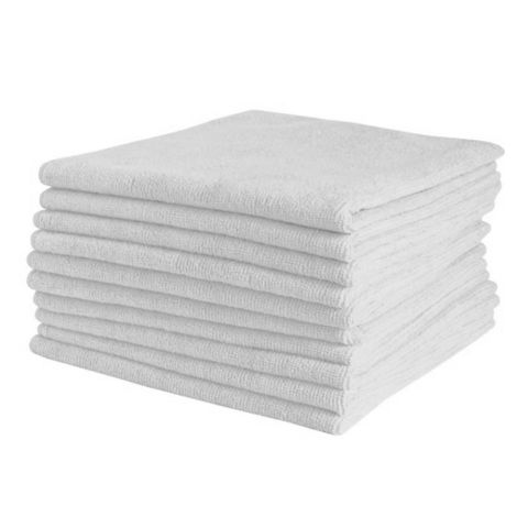 Microfibre Cloth Rags White 50pcs/pkt