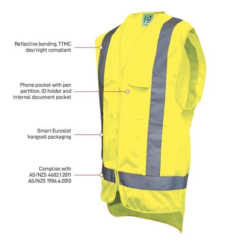 Hi-Vis Yellow Day/Night Safety Vest