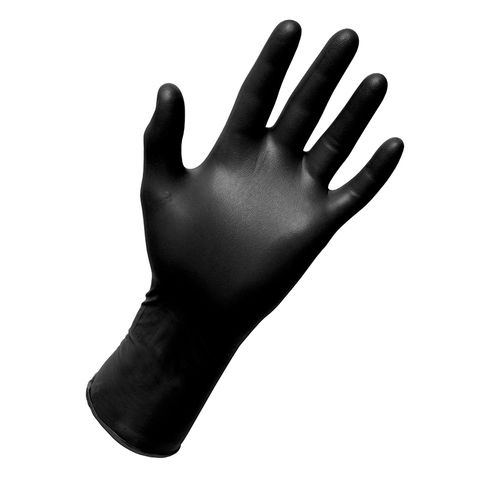 HD Nitrile Gloves Black PF MED 1000/ctn