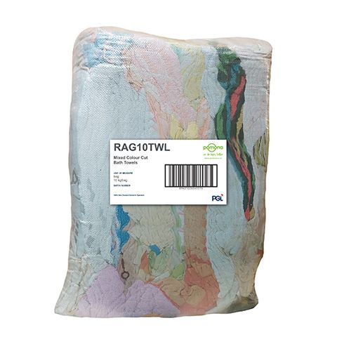 Coloured Towelling Rags Asst 10kg 1ea