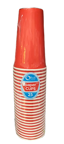 Qiwi 16oz Red Paper Cups  25pk x 20/ctn