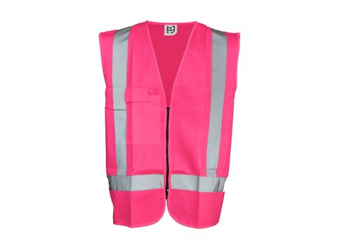 Hi-Vis Fluro Pink Day/Night Safety Vest