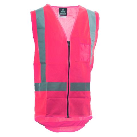 Hi-Vis Fluro Pink Day/Night Safety Vest