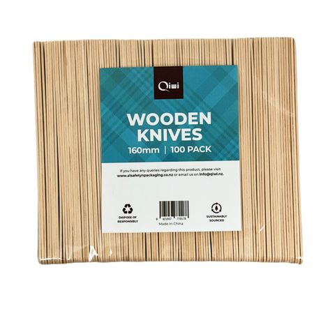 Q Wooden Knife 100pcs x 10pk 1000pcs/ctn