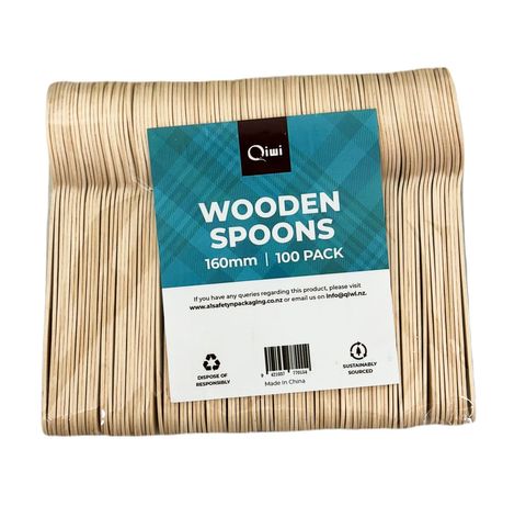 Q Wooden Spoon 100pcs x 10pk 1000pcs/ctn