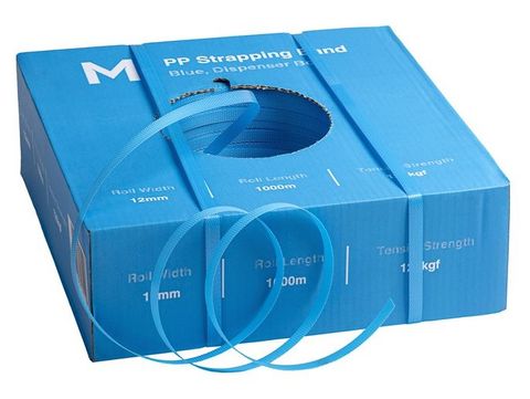 PP Hand Strapping Band Blue 12mm x 1000m