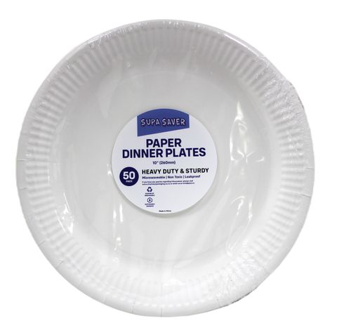 SS 10" Paper Plates 50pcs x 10pkt/ctn