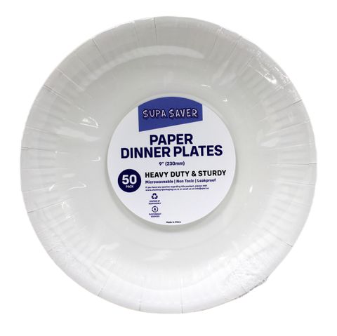 SS 9" Paper Plates 50pcs x 10pkt/ctn