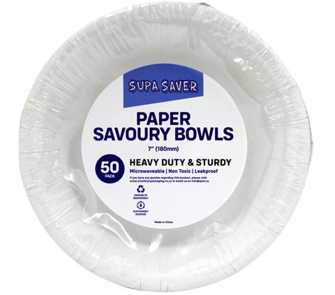 SS 7" Paper Bowls 50pcs x 10pkt/ctn