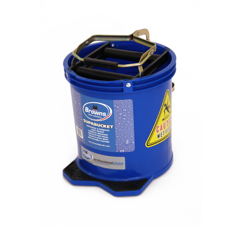 B Mop Wringer Bucket W/Castor HD BLUE