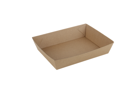 Q Kraft Board Food Tray #3 - 300pcs/ctn