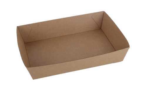 Q Kraft Board Food Tray #5 100pcs/ctn