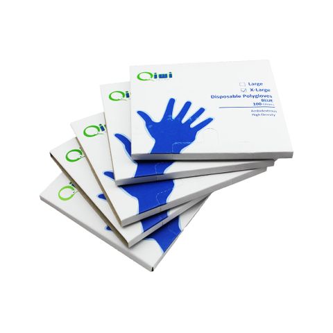 Q Blue PE Glove XLarge 100pk 100pkt/ctn