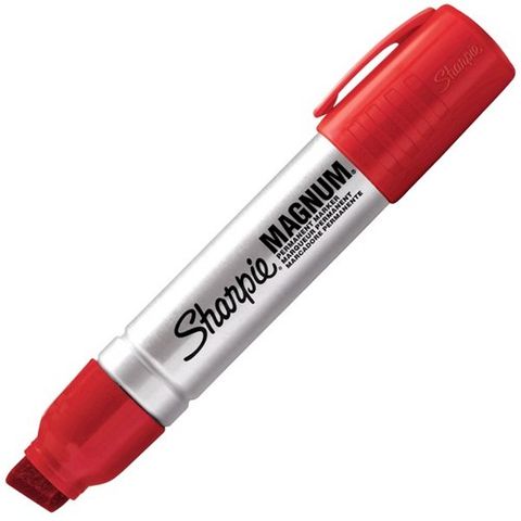 S Marker Red Chisel Tip Jumbo 15mm