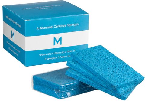M Cellulose Sponges Blue 3pc 5pk/ctn