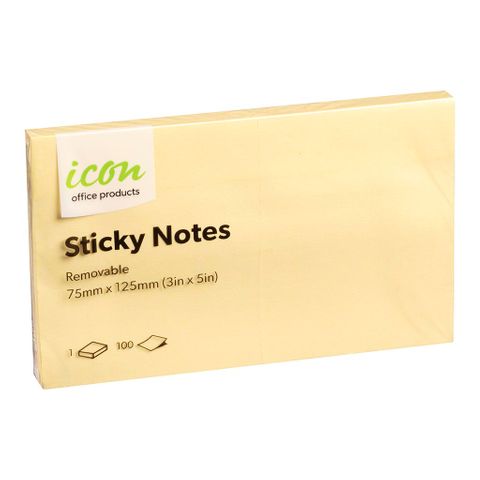 I Sticky Note Yellow 75x125mm 100sht