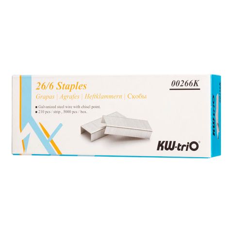 KW-triO Staples 26/6, Pack of 5000pcs