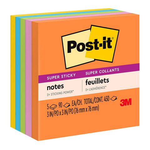 PI S/Sticky Note Energy 90s 5pk