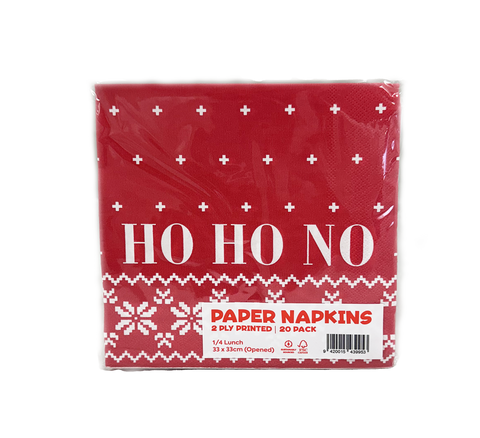 Q Xmas Napkin Hohono 20pcx100pk/ctn