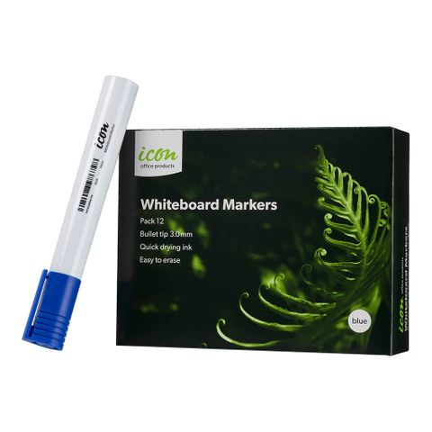 I White board Marker Blue Bullet 12pk