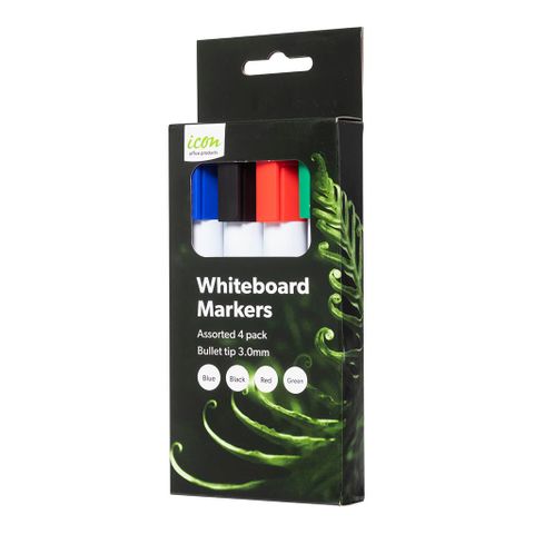 I White board Marker Assorted Bullet 4pk