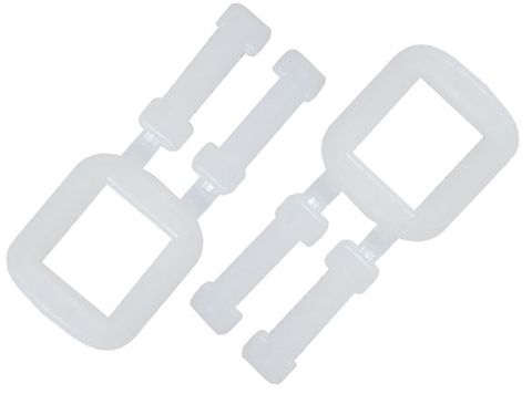 PP Strap Buckles White LD 12mm 1000pcs