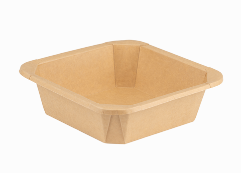 Q 1000ml Kraft Tray Square 300pcs/ctn