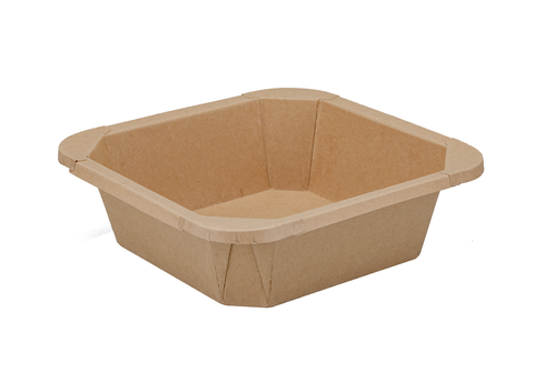 Q 650ml Kraft Tray Square 300pcs/ctn