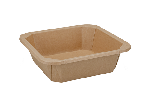 Q 750ml Kraft Tray Square 300pcs/ctn