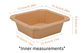 Q 750ml Kraft Tray Square 300pcs/ctn