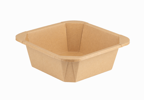 Q 1200ml Kraft Tray Square 300pcs/ctn