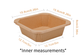 Q 1200ml Kraft Tray Square 300pcs/ctn