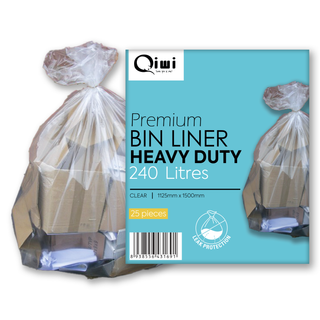Q W/Bin Bag CLEAR 240L 25pcx6pk 150pcs/c