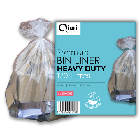 Q W/Bin Bag CLEAR 120L 25pcx8pk 200pcs/c