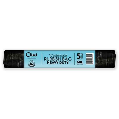 Q Rubbish Bag 60L BLK 5pk x 50rolls/ctn