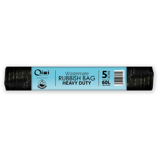 Q Rubbish Bag 60L BLK 5pk x 50rolls/ctn