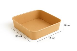 Q 1000ml Square Paper Cont. 300pcs/ctn