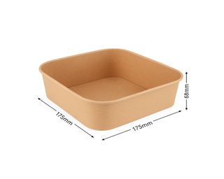 Q 1350ml Square Paper Cont. 300pcs/ctn