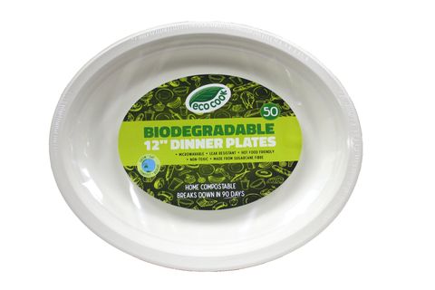 EC 12" OVAL Bio Plate 50s x 10pk -500pcs