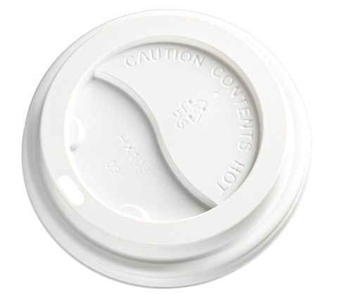 Q 4oz Coffee Cup Lids White 1000pcs/ctn