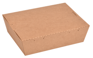 Q 900ml Kraft Container H/Lid 200pcs/ctn