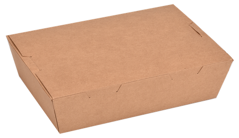 Q 1200ml Kraft Container H/Lid 200pcs/ct