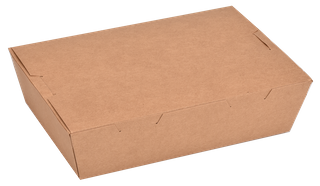 Q 1200ml Kraft Container H/Lid 200pcs/ct