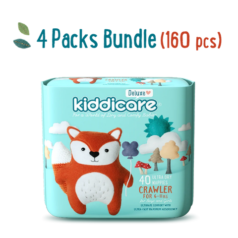 KC Deluxe Nappies Crawler 160pcs Size 3