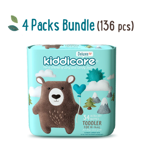 KC Deluxe Nappies Toddler 136pcs Size 4